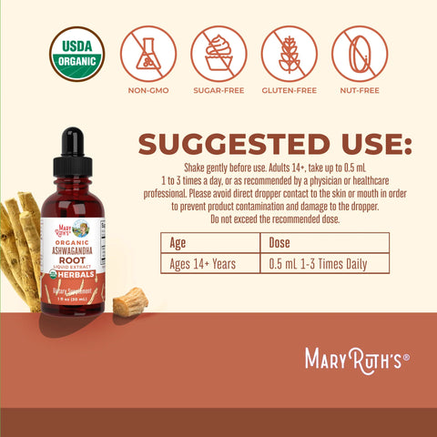 Organic Ashwagandha Root Liquid Drops