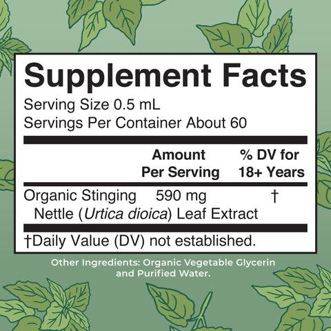 Organic Stinging Nettle Leaf Liquid Drops