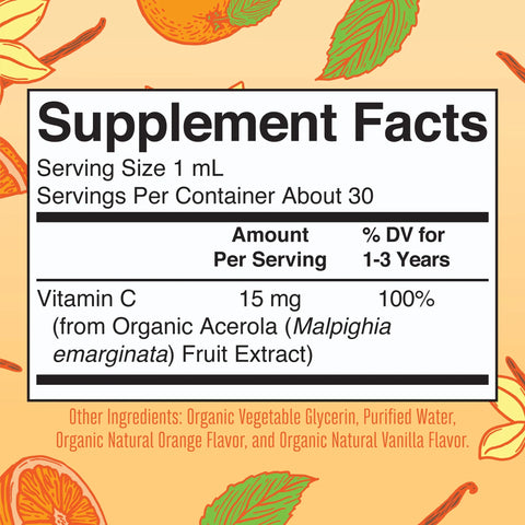 Organic Toddler Vitamin C Liquid Drops