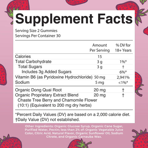 Organic Premenstrual Support Gummies