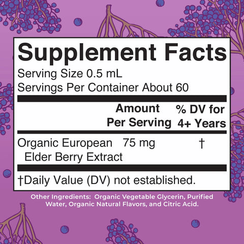 Organic Kids Elderberry Liquid Drops