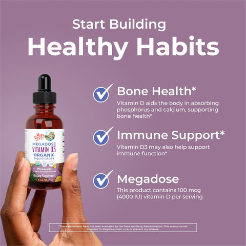 Megadose D3 Organic Liquid Drops