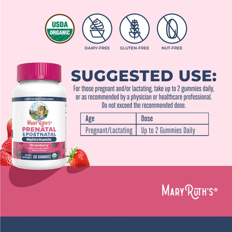 Organic Prenatal & Postnatal Multivitamin Gummies