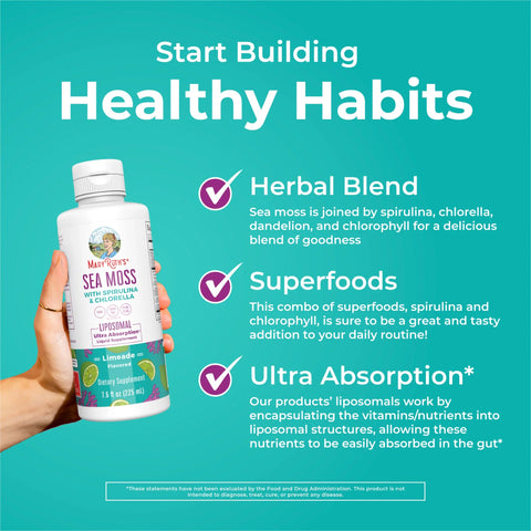 Sea Moss with Spirulina and Chlorella Liposomal