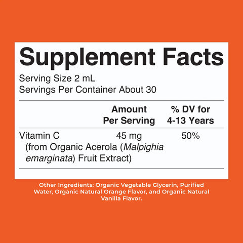 Organic Kids Vitamin C Liquid Drops